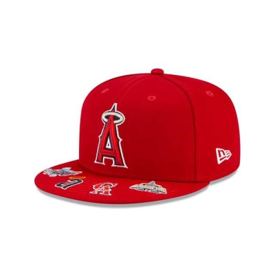 Red Los Angeles Angels Hat - New Era MLB Visor Hit 59FIFTY Fitted Caps USA7823649